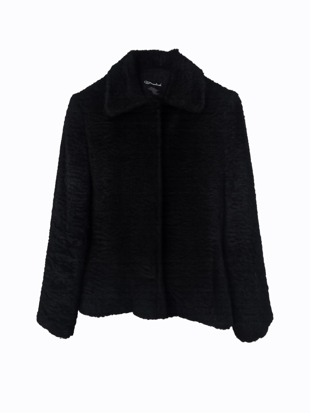 Black Teddy Coat Plush Jacket -Touche